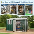 thumbnail image 6 of 10X8 FT Storage Shed,Outdoor Storage Shed with Windows & Double Doors,Outdoor Tool Shed with 450 Cu Ft Space,Metal Sheds Outdoor Storage for Garden, Backyard, Patio and Backyard, 6 of 8