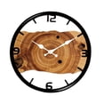 thumbnail image 3 of Reloj de pared silencioso, moderno, de madera, sencillo, decorativo, adorno de pared para cocina. Números arábigos, 3 of 7