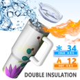 thumbnail image 5 of Butterfly Gift 40oz Tumbler with Handle and Straw, Large Capacity Travel Cup for Hot & Cold Drinks, Double Walled Vacuum Insulated Cup, Butterfly Lover Birthday Gifts for Women Girls, 5 of 6