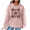 thumbnail image 2 of Simua Sweat à Capuche Tendance pour Femmes Manches Longues Imprimé Rugby Amusant Pull Décontracté Sport Jour de Match, 2 of 4