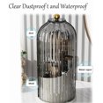 thumbnail image 4 of Sliding Lid Toothbrush Organizer,360° Rotating 3 Slots Bathroom Organizer Countertop,Concealed Vanity Makeup Brushes Holder,Gray, 4 of 8