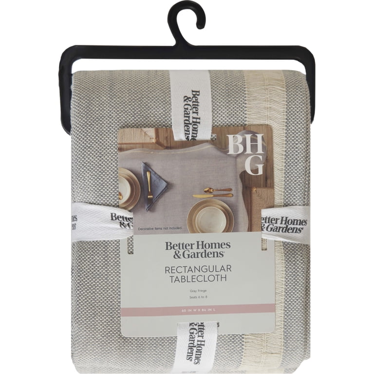 Better Homes & Gardens Grey Fringe Tablecloth photo 6