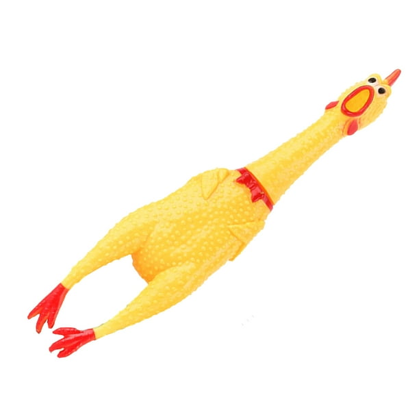 Juguetes para perros de pollo gritando, alivio del estrés amarillo, juguete de pollo chirriante de seguridad divertido para adultos y niños S