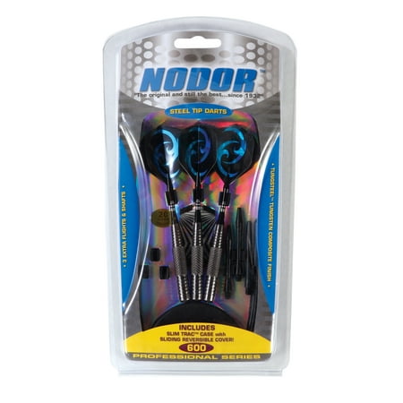 Nodor Professional Series 600 Tungseel Tungsten Steel Tip Dart Set includes Flights, Shafts, and