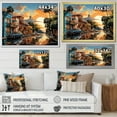 thumbnail image 4 of Designart "Pop Art Charleston III" Cityscapes Floater Framed Wall Art Living Room, 4 of 7