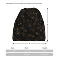 thumbnail image 3 of Yiaed Gold Spiders And Cobwebs Print Multifunction Beanie Hats for Women Men Slouchy Knit Beanie Hat Winter Hat Scarf Stretch Skull Cap, 3 of 8