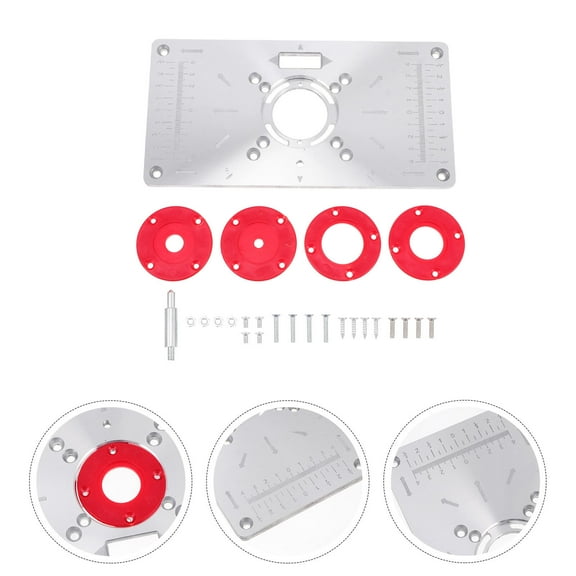 WHAMVOX  Aluminum Alloy Router Table Woodworking Plate Trimming Machine Board Red