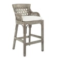 thumbnail image 1 of Plantation Bar Stool with Gray Wood Rattan Frame Fully Assembled, 1 of 5