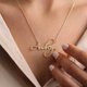 thumbnail image 4 of Customized Name Letter Necklace Personalized Stainless Steel Simple Pendant Clavicle Chain Women's Jewelry Valentine's Day Gift, 4 of 5