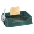 thumbnail image 4 of Dog Toilet, Pet Pee Toilet, Puppy Training Potty Tray, Pet Litter Pan Potty Pan, Easy to Clean Supplies Indoor Dog Potty Tray Green, 4 of 10