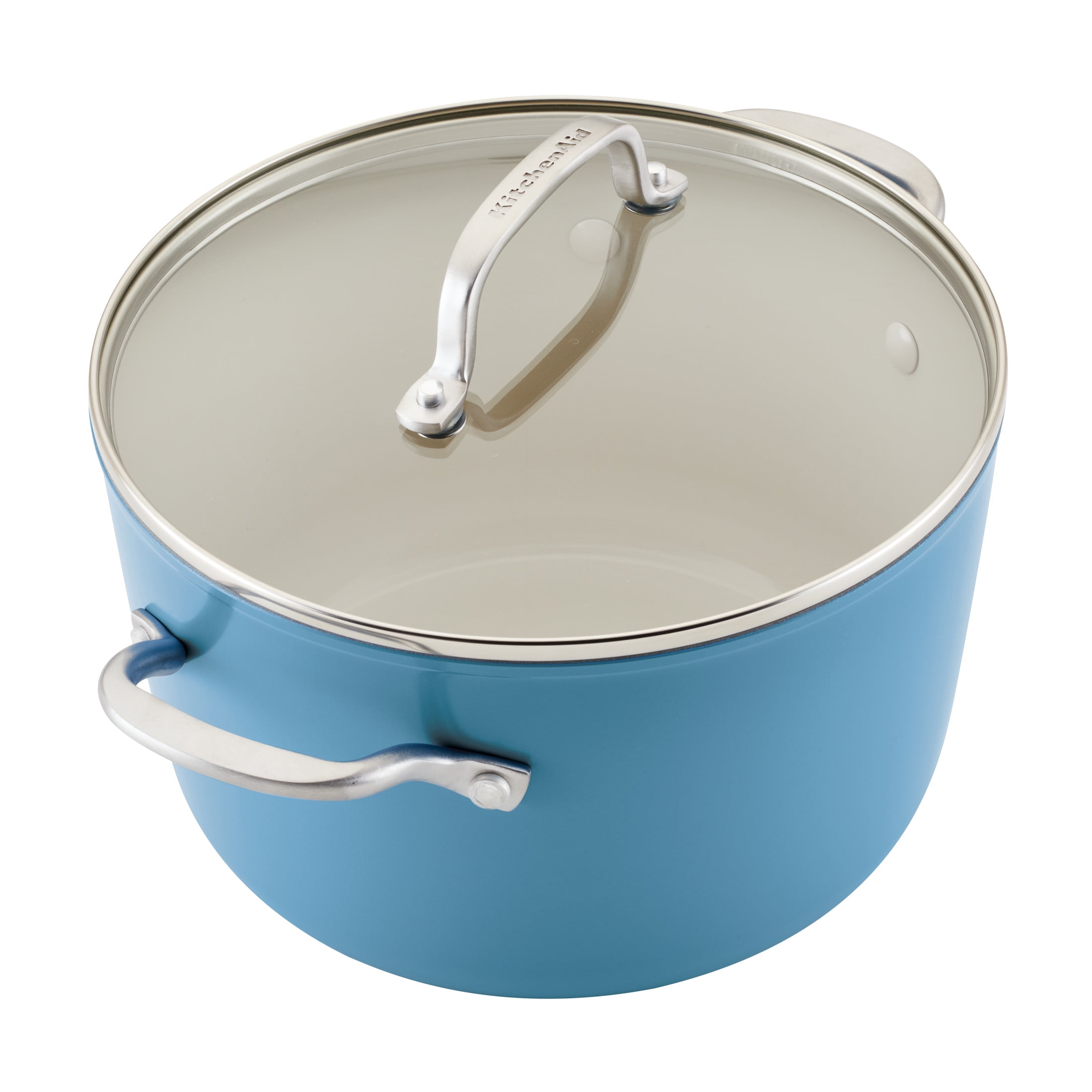 KitchenAid Hard Anodized Ceramic Nonstick Frying Pan/Skillet, 10 Inch, Blue  Velvet