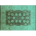thumbnail image 1 of Ahgly Company Indoor Rectangle Oriental Turquoise Blue Traditional Area Rugs, 2' x 4', 1 of 4