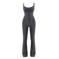 thumbnail image 3 of MSJUHEG Jumpsuits For Women Dressy Crewneck Sweatshirts Jumpsuits For Women Spaghetti Straps Scoop Neck Bodycon Full Length Casual Unitard Playsuit Joggers For Women Gray Xl, 3 of 8
