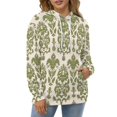 thumbnail image 4 of Green Damask Pattern Men's Women New Sweatshirt Hoodie Men's Plus Size Sweatshirt Hooded Sweatshirt 3d Printed Street Men's Cloth, 4 of 6