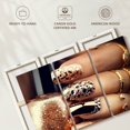 thumbnail image 6 of Elephant Stock Golden Holiday Nails Wall Art - Horizontal Multi Panel Canvas - Salon Wall Decor - Fashion And Beauty Multi Panel - Beige And Brown Decor - 74" x 48", 6 of 8