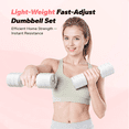 thumbnail image 6 of MERACH 8.8 lbs Adjustable Dumbbell Set, 4 in 1 Free Hand Weights for Women, Home Gym, Set of 2, 6 of 7