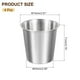 thumbnail image 2 of 4 Pcs Tazas de Acero Inoxidable 304, Vasos de Agua de 6.76oz/200ml, Taza de Metal Plateada, 2 of 7
