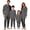 Dark Gray, variant on UJNDER Family Christmas Pajamas Matching Sets Hooded Zip Up for Family Cozy Loungewear Holiday Outfit for Dad,Blue,M