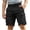 Black, variant on Boys Solid Casual Linen Shorts Cargo Style Knee Length Autumn Outdoor Play for Kids Army Green 4 Years-5 Years