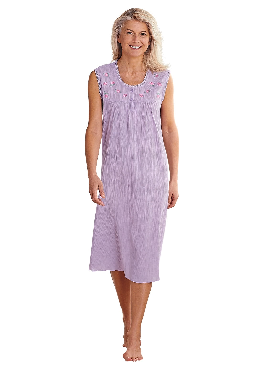 Embroidered Gauze Nightgown by Cozee Corner