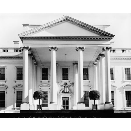 White House 1941 Nnorth Front Of The White House In Washington DC Photograph By Jack Delano June 1941 Rolled Canvas Art