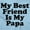 Light Blue, variant on Cute My Best Friend Is My Papa Toddler Boy Girl T Shirt Infant Toddler Brisco Brands 3T