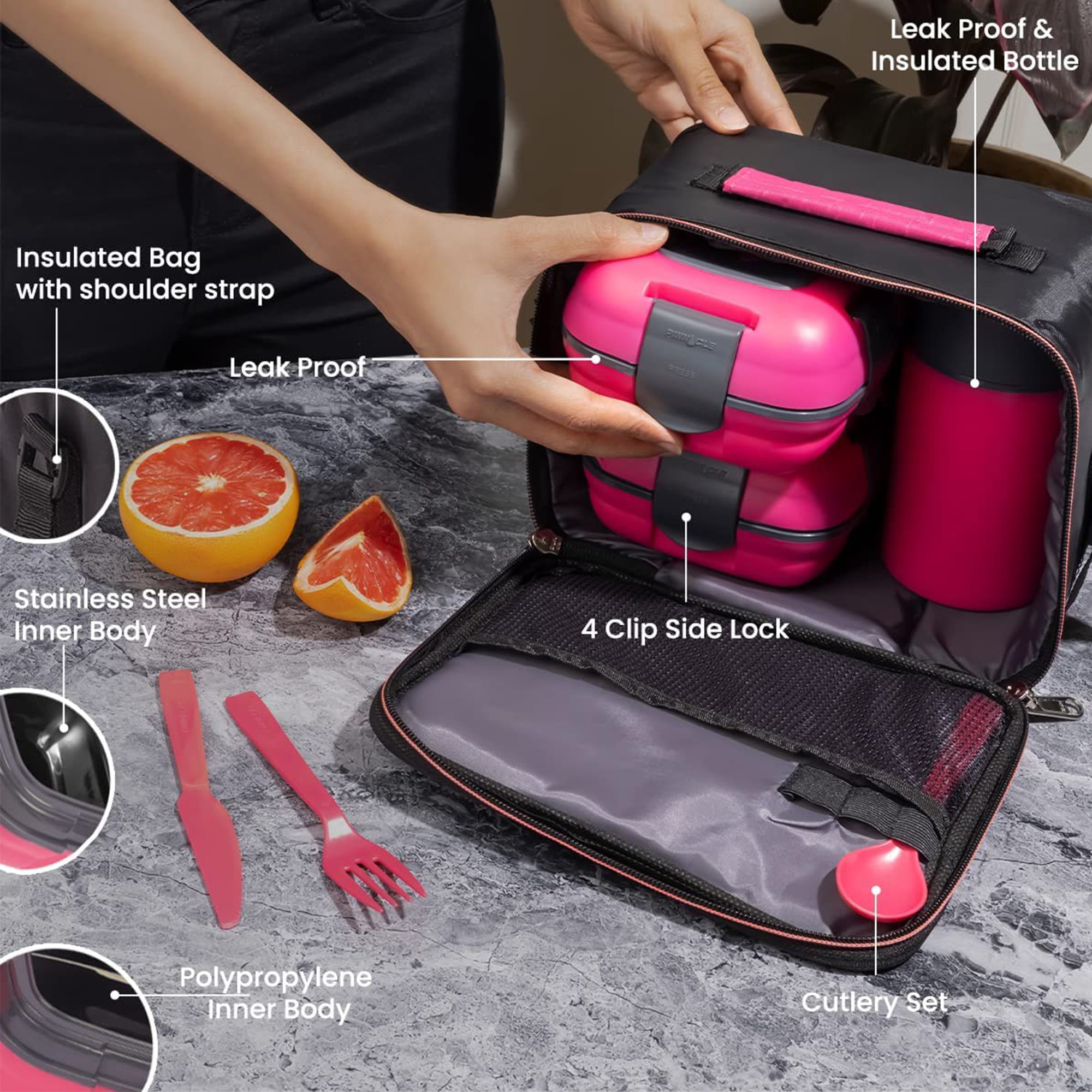 Portable Insulated Lunch Container Set™ – WearandBear