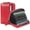 Red, variant on Credit Card Holder Wallet RFID Blocking Slim Genuine Leather Organizer Zipper Pocket Id Card Pouch Case Purse with 20 Card Slots for Women