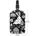 thumbnail image 6 of Square 2Pack PU Leather Easter Egg Cruise Luggage Tag with Privacy Cover and Name ID Tag for Travel Handbags Backpacks Luggage Tags, 6 of 6