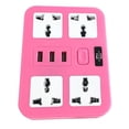 thumbnail image 1 of Zócalo de poder de viaje jinwen Adaptador de estante de pared de enchufe 1,8 metros 4 salidas 3 puertos USB carga rápida, 1 of 8