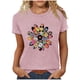 thumbnail image 1 of Tops de Manga Corta de las Mujeres, Cuello Redondo Impreso, Camiseta de Manga Corta para las Mujeres, 1 of 3