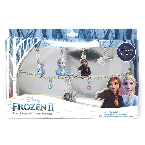 Luv Her Frozen 2 Girls Add-A-Charm Toy Bracelet and Costume Jewelry Box Set with 1 Bracelet and 5 Charms