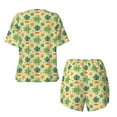 thumbnail image 5 of Naloa Sea Turtle Women's Short-Sleeved Pajama Set, Loungewear, Summer pajamas, Breathable Cozy - Medium, 5 of 9