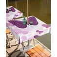thumbnail image 2 of nqOlkjepod Purple Butterflies Outdoor Tablecloth with Umbrella Hole & Zipper, Modern Art Summer Butterfly Square Table Cover 54x54 Inch, Dining Waterproof Table Cloth Protector for Patio/Party, 2 of 7