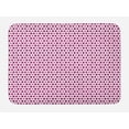 thumbnail image 1 of Polka Dot Bath Mat, Abstract Vibrant Toned Little Circle Round Disc Shaped Spots Retro Image, Plush Bathroom Decor Mat with Non Slip Backing, 29.5" X 17.5", Magenta Pale Pink, by Ambesonne, 1 of 2