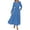 Blue, variant on PRETTYGARDEN Fall Dresses for Women Long Sleeve V Neck Belted Ruffle A Line Flowy Boho Maxi Wedding Guest Dress Pockets