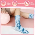 thumbnail image 5 of Bocaoying 4 Pairs Women's Non Slip Grip Socks - Secure Non-Skid for Yoga, Pilates, Barre, Hospital, Tie-Dye Crew Socks - Fits US Size 6-8, 5 of 8