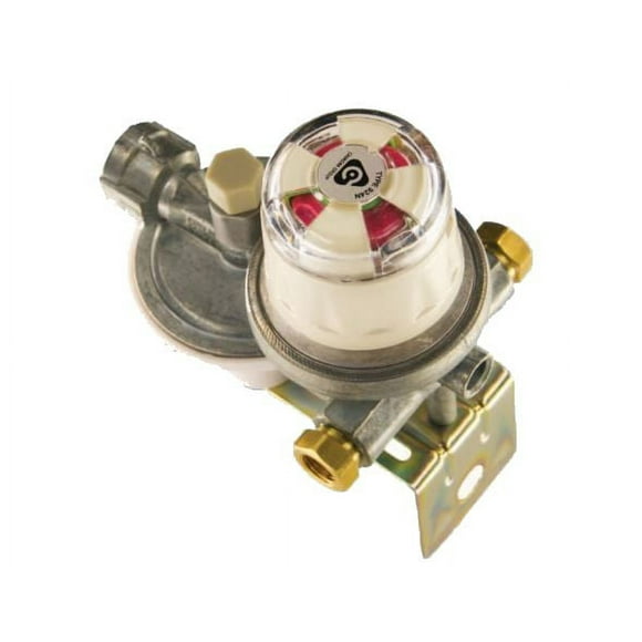Cavagna Group Propane Regulator 52-A-890-0011 With Shutoff Valve; Outlet Pressure 11 Inch WC Water Column; 160000 BTU Per Hour; With Mounting Bracket And Plastic Vent Cover; UL And CSA Listed