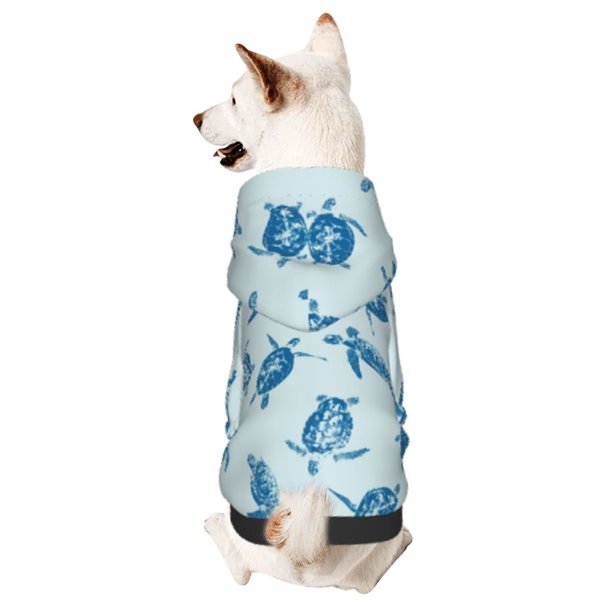 Fotbe Turtle Sudadera con Estampado para Perros Pequeños – Suéter con Capucha para Mascotas, Tela Suave de Forro Polar con Bolsillo-XX-Large