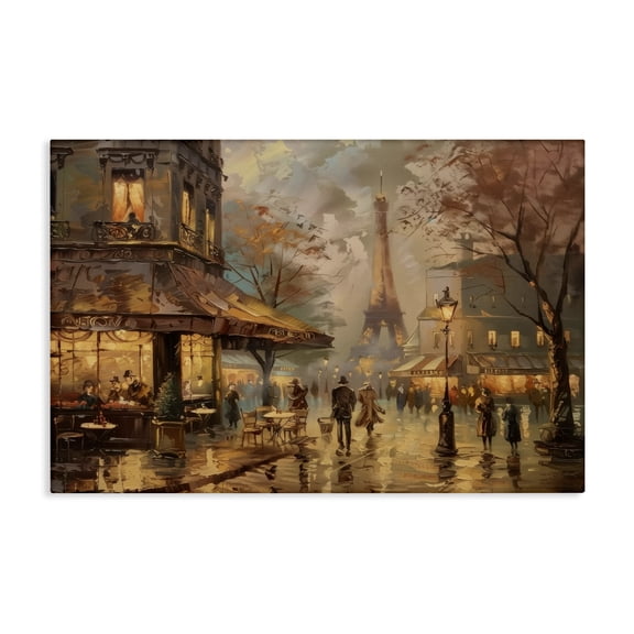 Stupell Industries Traditional Parisian Fall Townscape Canvas Art, 24 x 16, by LSR Design Studio
