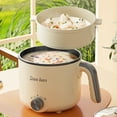 thumbnail image 4 of Electric Hot Pot with Steamer, 1.8L Nonstick Electric Cooker Steamer, Portable Mini Ramen Cooker With 2 Temp Settings for Cooking Ramen/Noodles/Soup/Oatmeal, Gray(Rotary Switch), 4 of 8