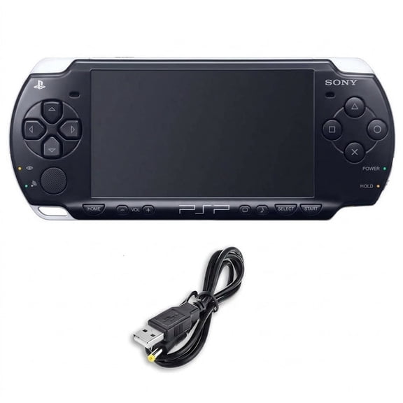 Playstation Portable PSP 2000 Gaming Console with Retrofam Charging Cable, Ebony_Black