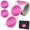 Pink, variant on 250 Pcs Gold Foil Certificate Seals Stickers, 2" Serrated Edge Embossable Award Labels for Envelopes Crafts, Pink