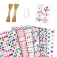 thumbnail image 1 of Watercolor Gift Wrapping Paper Rolls Double Sided Thick Recyclable Birthday and Holiday Gift Wrap Set, 1 of 9