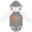 Granite & White w Ears, variant on Faith over Fear Leukemia Awareness with Orange Ribbon Boys or Girls Long Sleeve Baby Bodysuit