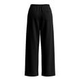 thumbnail image 7 of felwors Women's Wide Leg Sweatpants Elastic High Waist Straight Leg Sweatpants Teen Girl Baggy Sweatpants with Pockets (Black, M), 7 of 7