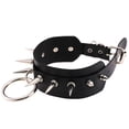 thumbnail image 4 of RV O Ring Punk Goth Metal Spike Collar de cuero tachonado para hombres y mujeres Sailing Electrónica, 4 of 5