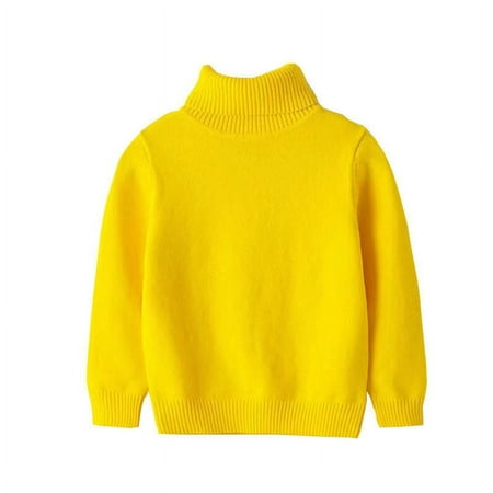 

Avrntaa Sweaters for Girls - Turtleneck Sweater Cute Sweaters Pullover Sweaters Toddler Clearance Yellow Sweater Size 3-4T
