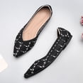 thumbnail image 3 of TOWED22 Women's Flats Pointed Flats Shoes Women Breathable Ballet Flats for Women Mesh Shoes for Women Flats Comfortable 7,Black, 3 of 5