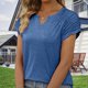 thumbnail image 1 of Camisetas De Mujer Blusa femenina de verano Streetwear Camisetas casuales para deportes al aire libre (Azul L) Cgtredaw Para estrenar, 1 of 1